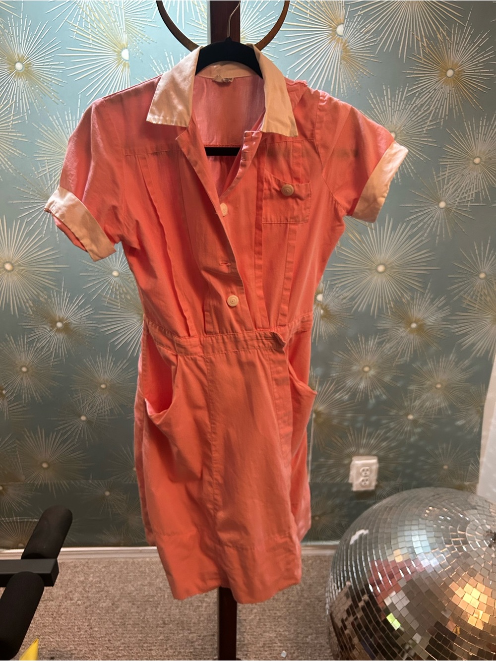 Vintage Pink Candy Striper Uniform Dress Coquette Nurse Olivia Rodrigo